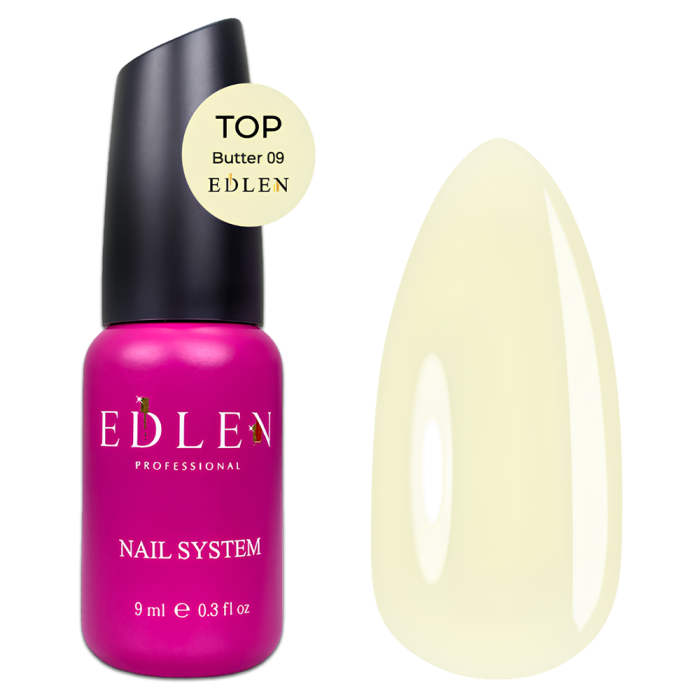 Камуфлюючий топ Edlen Top Butter №09, без липкого шару, ніжно-жовтий, 9 мл