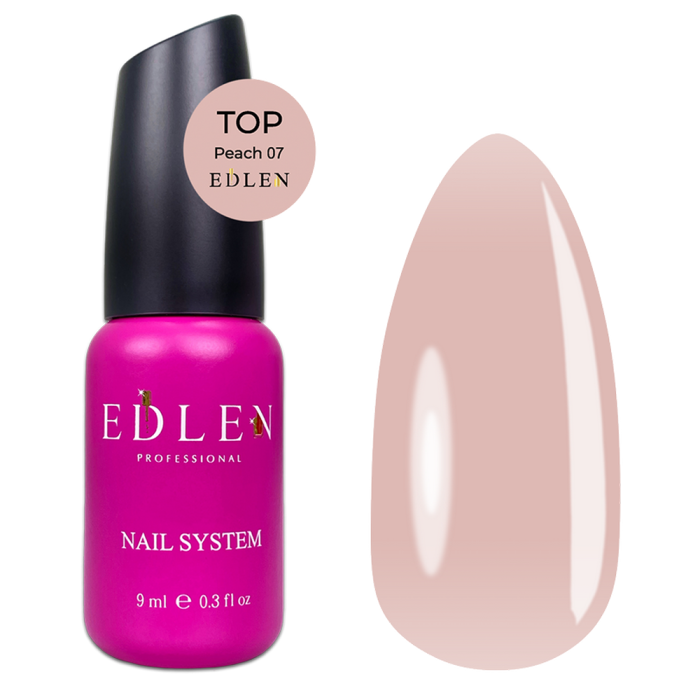 Камуфлирующий топ Edlen Top Peach №07, без липкого слоя, нежно-розовый, 9 мл