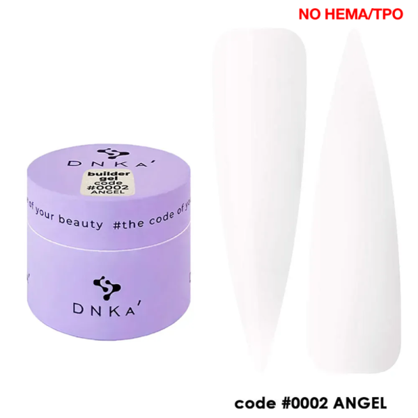Гель для нарощування DNKa Builder Gel New Formula #0002 Angel, молочний, 15 мл