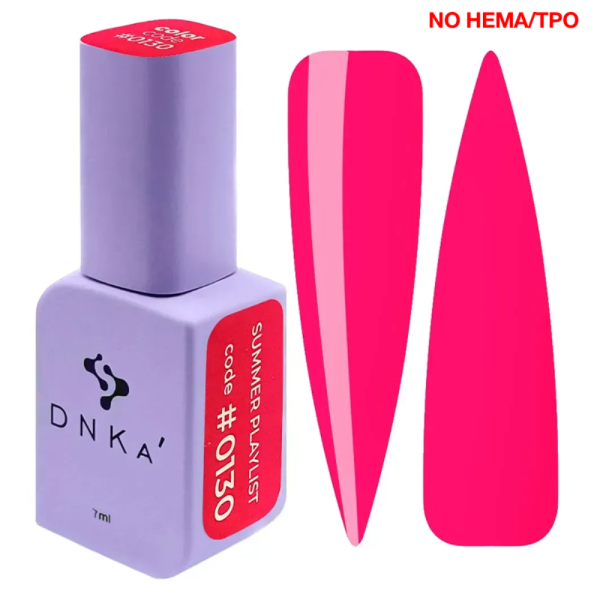 Гель-лак DNKa Gel Polish Color New Formula #0130, фуксія, 7 мл