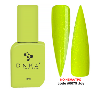 База камуфлююча DNKa Cover Base New Formula №0079 Joy, жовта з поталлю, 12 мл