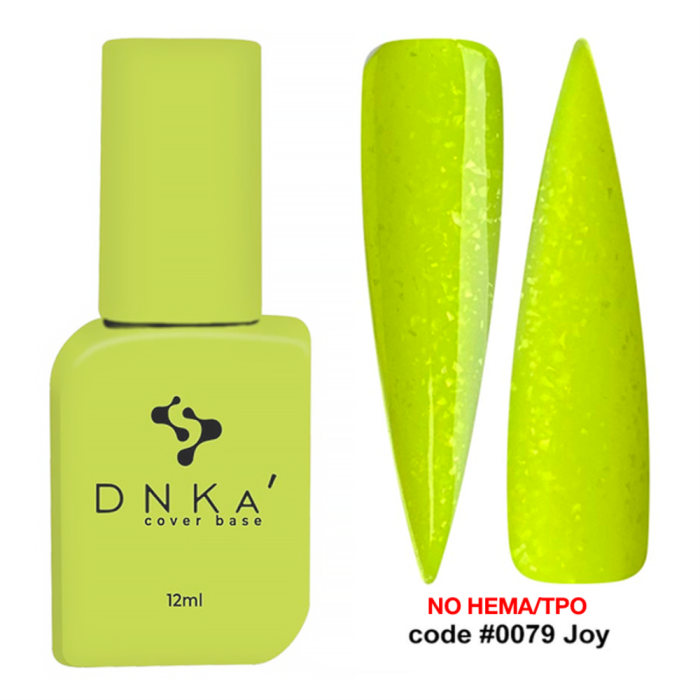 База камуфлююча DNKa Cover Base New Formula №0079 Joy, жовта з поталлю, 12 мл