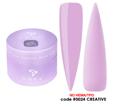 База камуфлирующая DNKa Cover Rubber Base French New Formula №0024 Сreative, лиловая, 30 мл
