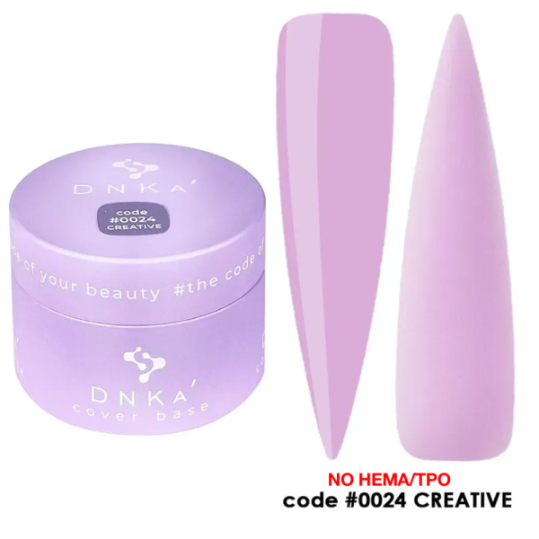 База камуфлююча DNKa Cover Rubber Base French New Formula №0024 Сreative, ліловий, 30 мл