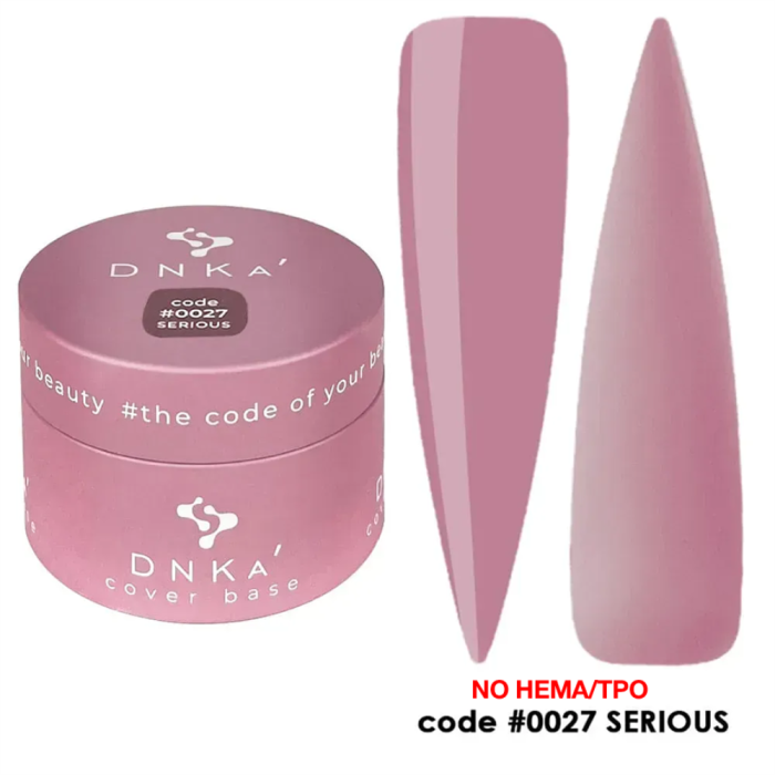 База камуфлююча DNKa Cover Rubber Base New Formula №0027 Serious, холодно-рожева, 30 мл
