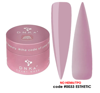 База камуфлирующая DNKa Cover Rubber Base French New Formula №0033 Esthetic, пыльная роза, 30 мл