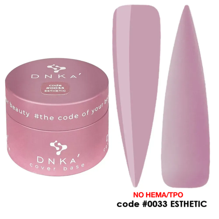 База камуфлирующая DNKa Cover Rubber Base French New Formula №0033 Esthetic, пыльная роза, 30 мл