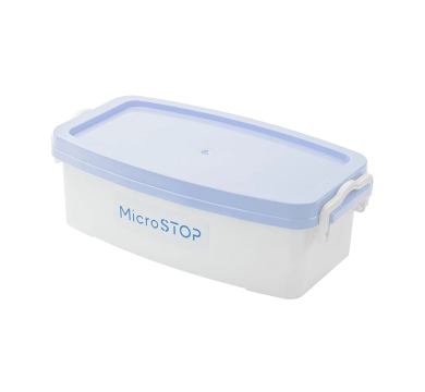 Контейнер (ванна) Microstop для стерилізації інструментів, із ніжно-блакитною кришкою, 3 л