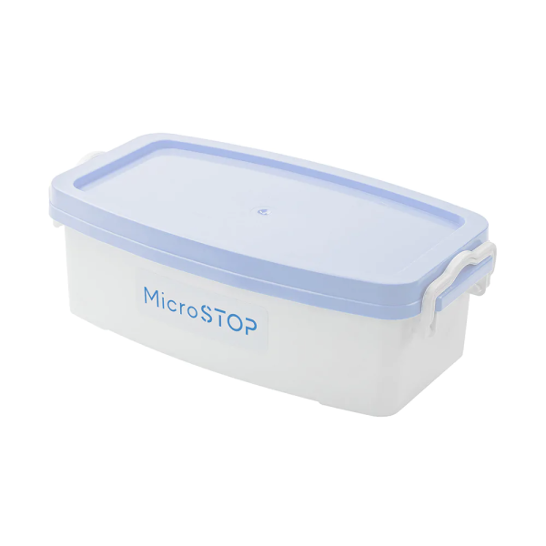 Контейнер (ванна) Microstop для стерилізації інструментів, із ніжно-блакитною кришкою, 3 л
