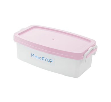 Контейнер (ванна) Microstop для стерилізації інструментів, із ніжно-рожевою кришкою, 3 л