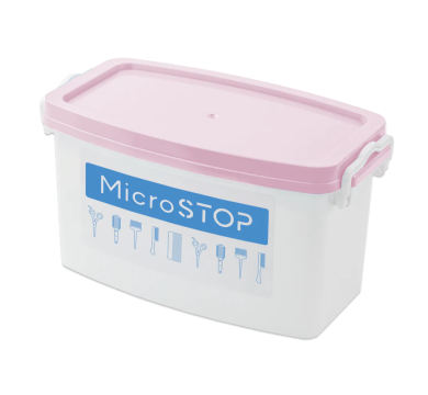 Контейнер (ванна) Microstop для стерилізації інструментів, із ніжно-рожевою кришкою, 5 л
