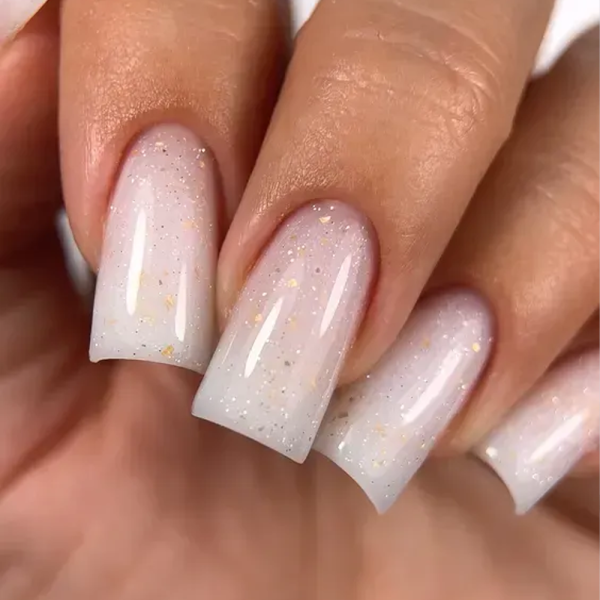 Гель для наращивания Crooz Gemstone Builder gel №01, молочный с золотой паталлю, 15 мл