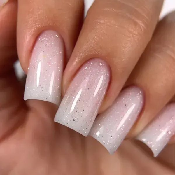 Гель для нарощування Crooz Gemstone Builder gel №02, світло-рожевий із рожевою поталлю, 15 мл
