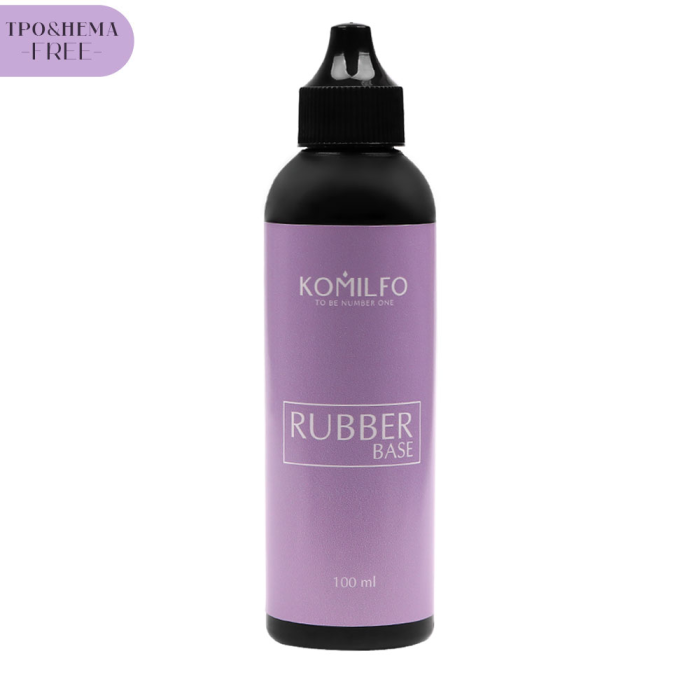 База каучукова для гель-лаку Komilfo Rubber Base (з носиком), 100 мл (HEMA/TPO free)