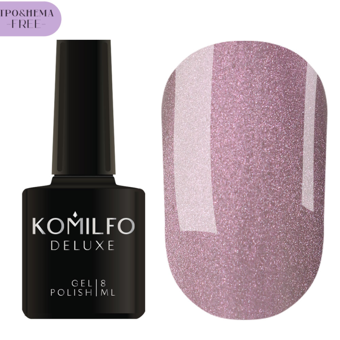 Гель-лак котяче око Komilfo Silk Cat Eye №003, рожевий, 8 мл (HEMA/TPO free)