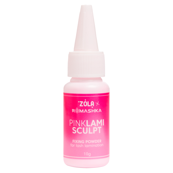 Фиксирующая пудра ZOLA x Romashka для ламинирования ресниц Pink LamiSculpt, 10 г