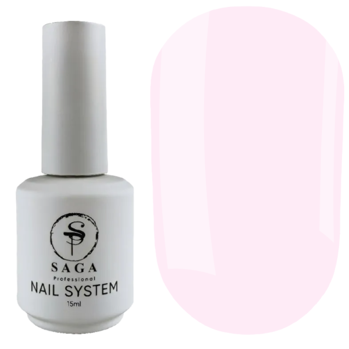 Жидкий гель SAGA Professional Liquid Soft Skin Gel № 02, прозрачно-молочно-розовый, 15 мл