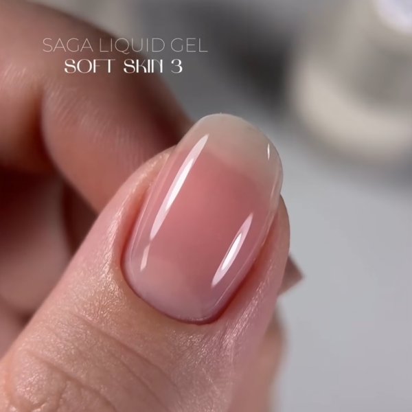 Жидкий гель SAGA Professional Liquid Soft Skin Gel № 03, прозрачно-персиковый, 15 мл