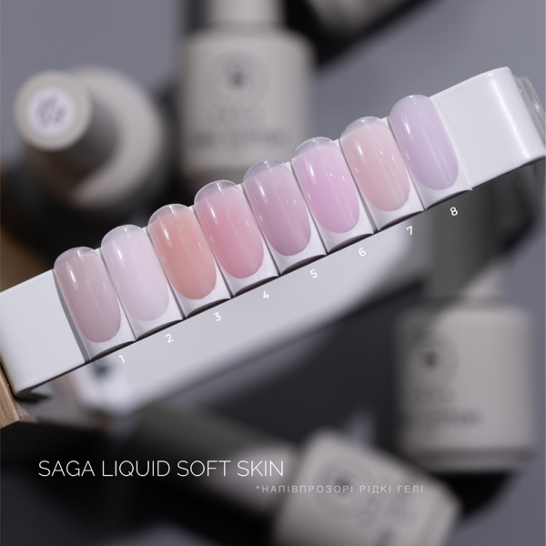 Жидкий гель SAGA Professional Liquid Soft Skin Gel № 03, прозрачно-персиковый, 15 мл