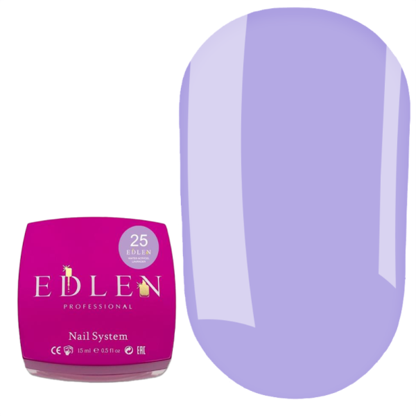 Edlen Water Acrygel Lavender №25 - рідкий акрил-гель, лавандовий, 15 мл