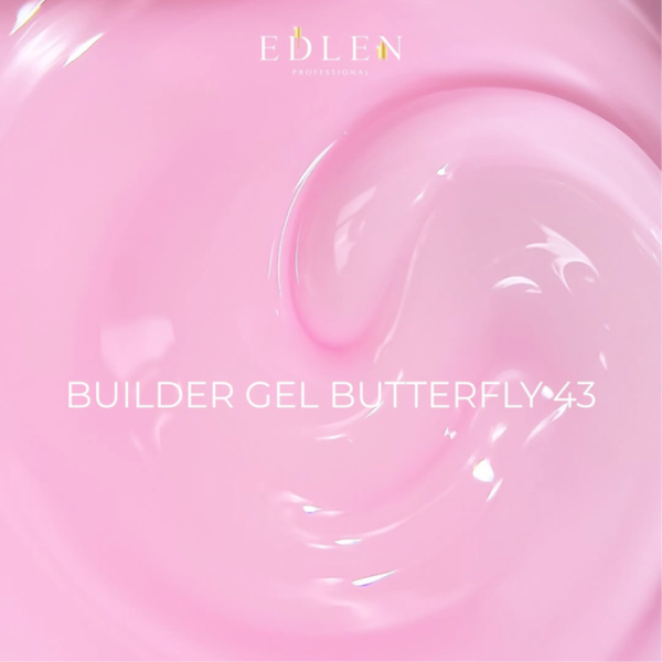 Сменный картридж Edlen Builder Gel Butterfly №43 - гель для наращивания, снежная сирень, 15 мл