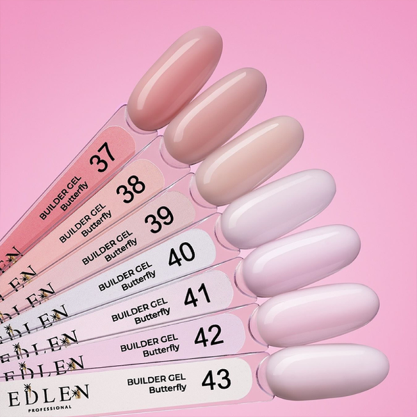 Змінний картридж Edlen Builder Gel Butterfly №43 - гель для нарощування, сніжний бузок, 30 мл