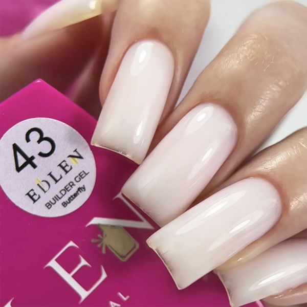 Змінний картридж Edlen Builder Gel Butterfly №43 - гель для нарощування, сніжний бузок, 30 мл