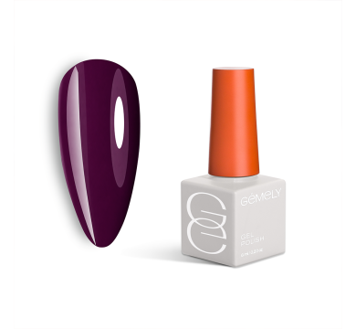 Гель-лак GEMELY Max Color №043, винно-фиолетовый, 6 мл