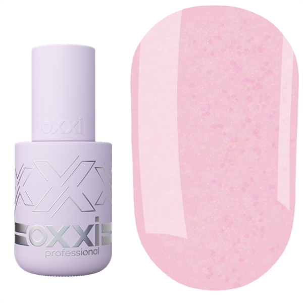 База камуфлирующая Oxxi Professional Total Base №16, темно-розовая с паталью, 10 мл