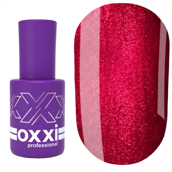 Гель-лак кошачий глаз OXXI Professional Ruby Cat №02, красно-малиновый, 10 мл