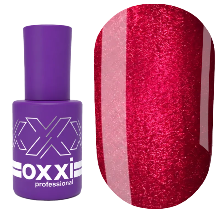 Гель-лак кошачий глаз OXXI Professional Ruby Cat №02, красно-малиновый, 10 мл