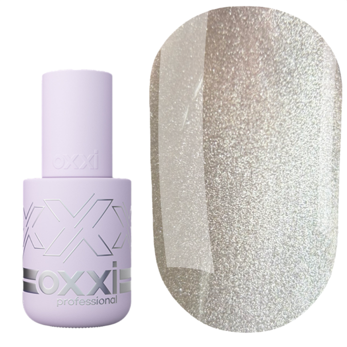 Гель-лак котяче око OXXI Professional Lux Silk Cat №02, срібний, 10 мл