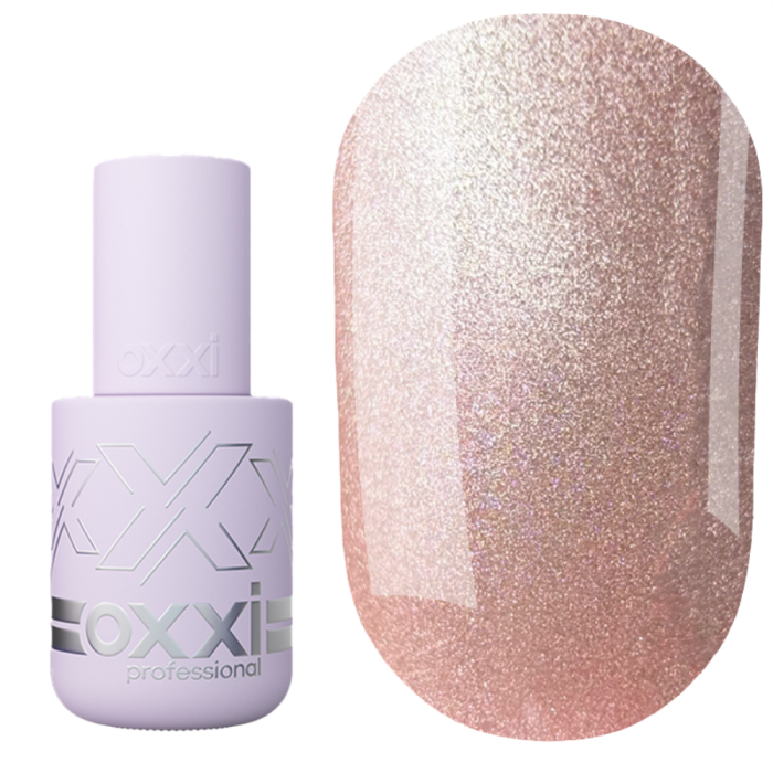 Гель-лак кошачий глаз OXXI Professional Lux Silk Cat №03, пудрово-розовый, 10 мл