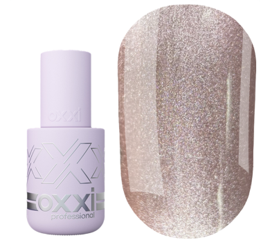 Гель-лак котяче око OXXI Professional Lux Silk Cat №04, рожевий-шампань, 10 мл