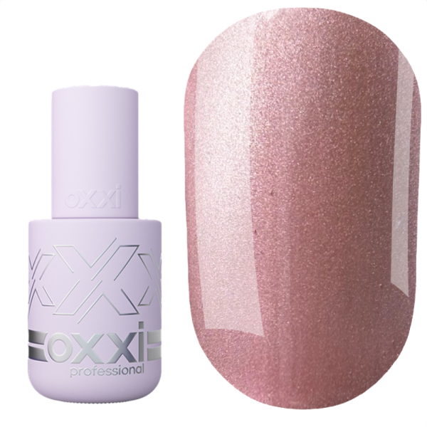 Гель-лак котяче око OXXI Professional Lux Silk Cat №13, бежево-рожевий, 10 мл