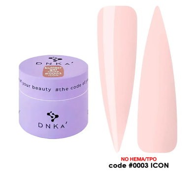 Гель для нарощування DNKa Builder Gel New Formula #0003 Icon, ніжно-рожевий, 15 мл