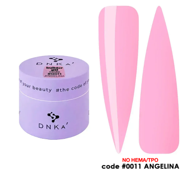 Гель для наращивания DNKa Builder Gel New Formula #0011 Angelina, нежный светло-розовый, 30 мл