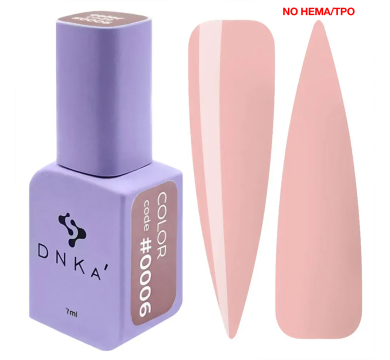 Гель-лак DNKa Gel Polish Color New Formula #0006, нюд, 7 мл