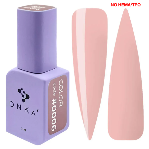 Гель-лак DNKa Gel Polish Color New Formula #0006, нюд, 7 мл