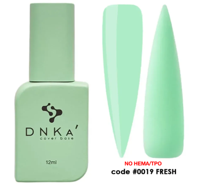 База камуфлирующая DNKa Cover Rubber Base French New Formula №0019 Fresh, мятная, 12 мл