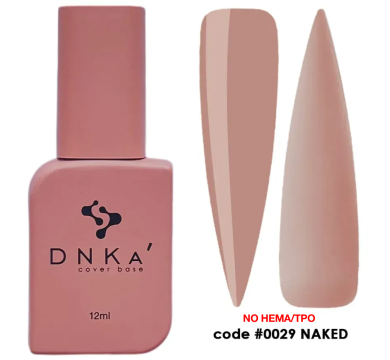 База камуфлююча DNKa Cover Rubber Base French New Formula №0029 Naked, нюдова, 12 мл