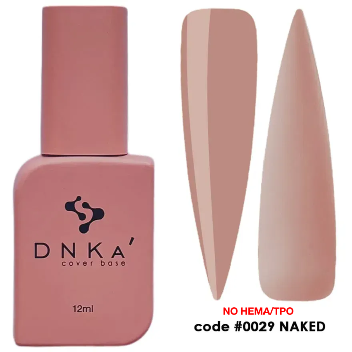 База камуфлирующая DNKa Cover Rubber Base French New Formula №0029 Naked, нюдовая, 12 мл