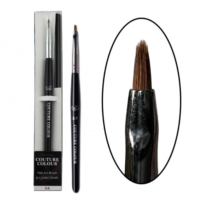 Пензль для дизайну COUTURE Color & GS NAIL ART BRUSH 2.5, ворс - 5мм