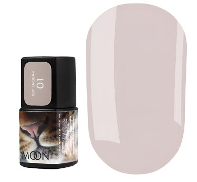 Топ без липкого шару Moon Full Jaguar Top №01 Silk Сhocolate, світло-бежевий, 8 мл