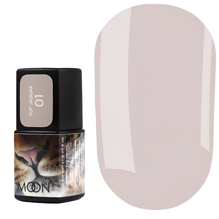 Топ без липкого шару Moon Full Jaguar Top №01 Silk Сhocolate, світло-бежевий, 8 мл