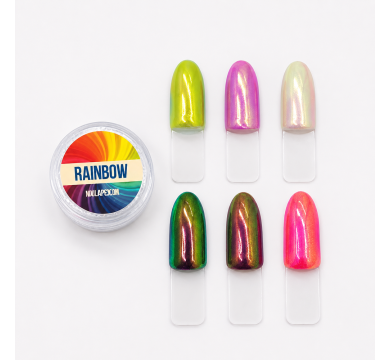Втирка для нігтів NailApex Rainbow, райдужний єдиноріг
