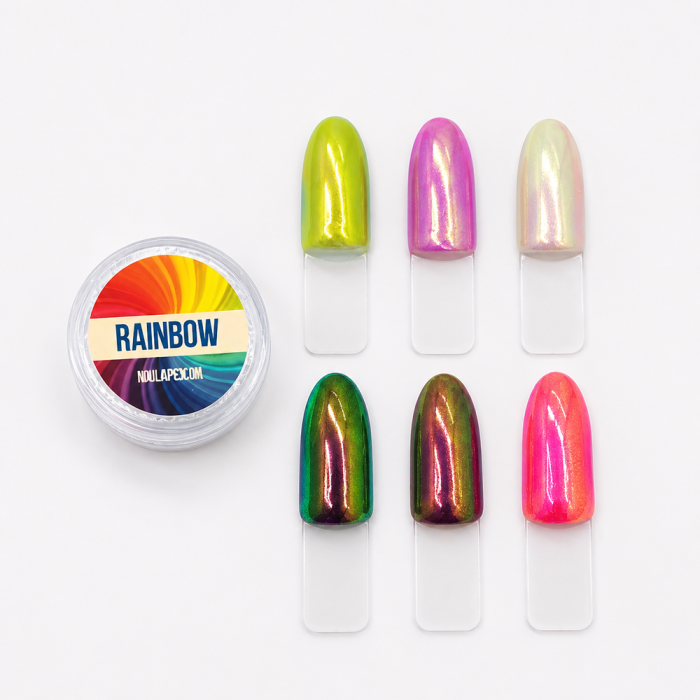 Втирка для ногтей NailApex Rainbow, радужный единорог