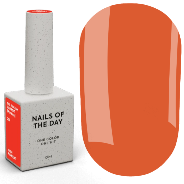 Гель-лак NAILSOFTHEDAY Gel Polish №219 Carrot, оранжевый, 10 мл