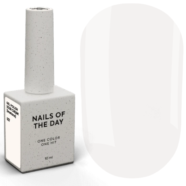 Гель-лак NAILSOFTHEDAY Gel Polish №007 Cream, белый с серым подтоном, 10 мл