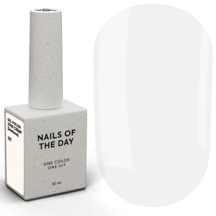 Гель-лак NAILSOFTHEDAY Gel Polish №007 Cream, белый с серым подтоном, 10 мл